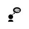 Mess in thoughts icon. Simple element illustration. Mess in thoughts symbol design from mess collection. Can be used in web and mo